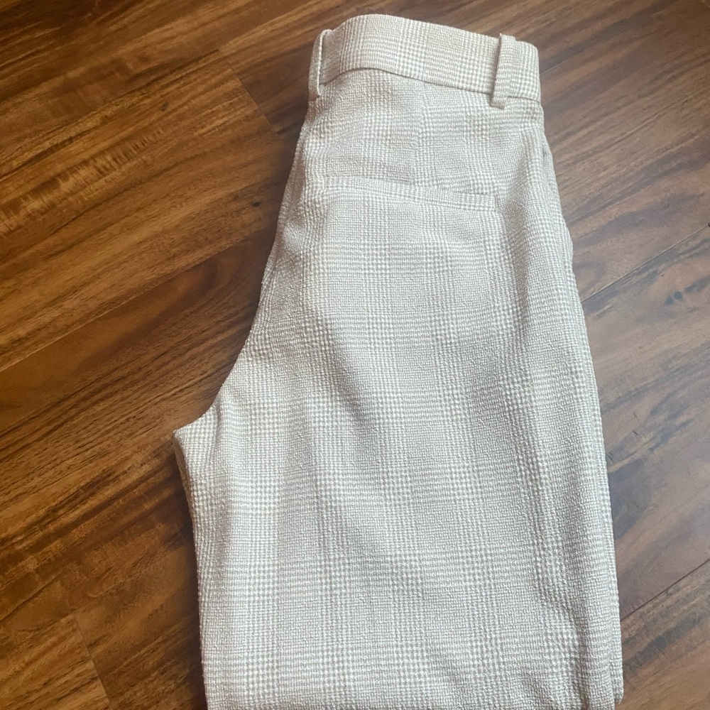 H&M Cream Plaid Pants